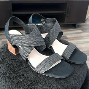 New Black 3" Stack Sandals, Price Dropped.$18